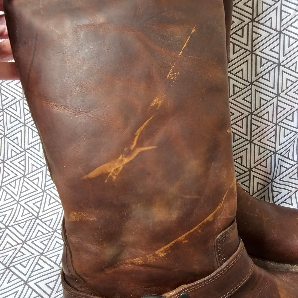 NWOT Frye Harness Tall Boots Brown Leather Zip Up Riding Equestrian Classic 6 - Picture 4 of 16